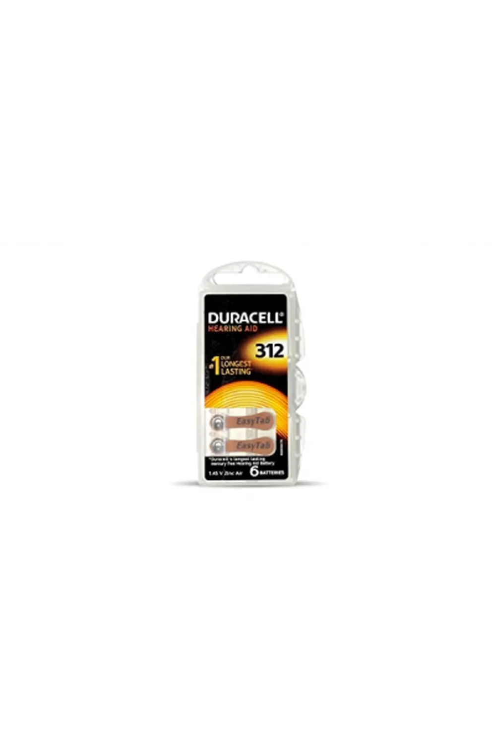 Duracell 312 İşitme Cihaz Kulak Pili 6 Parça  Kutu