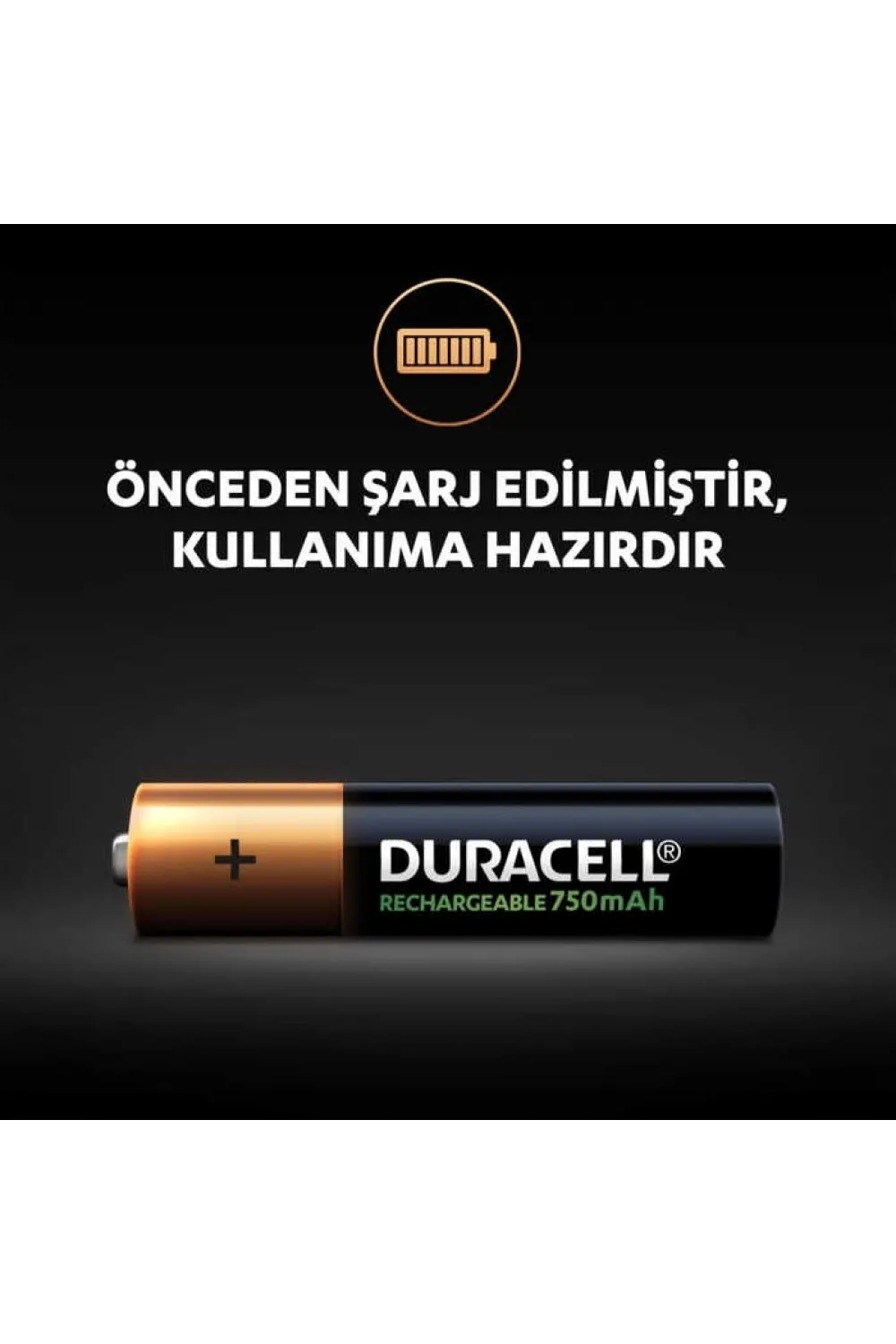 Duracell 750 Mah Şarjlı İnce Pil 2li