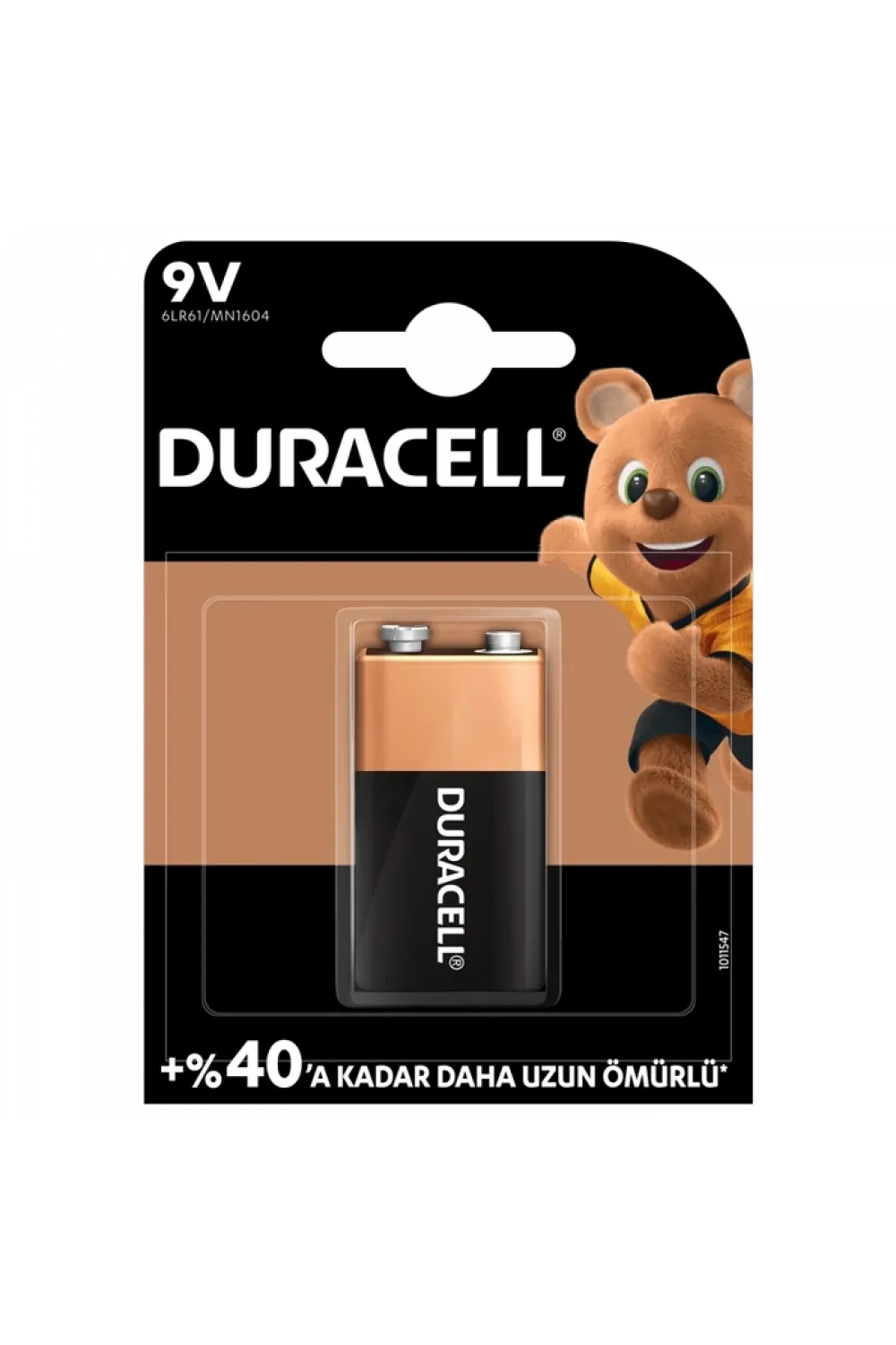Duracell 9 Volt Pil 1li