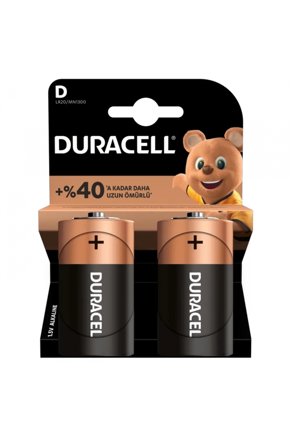 Duracell D Büyük Pil 2li Kart