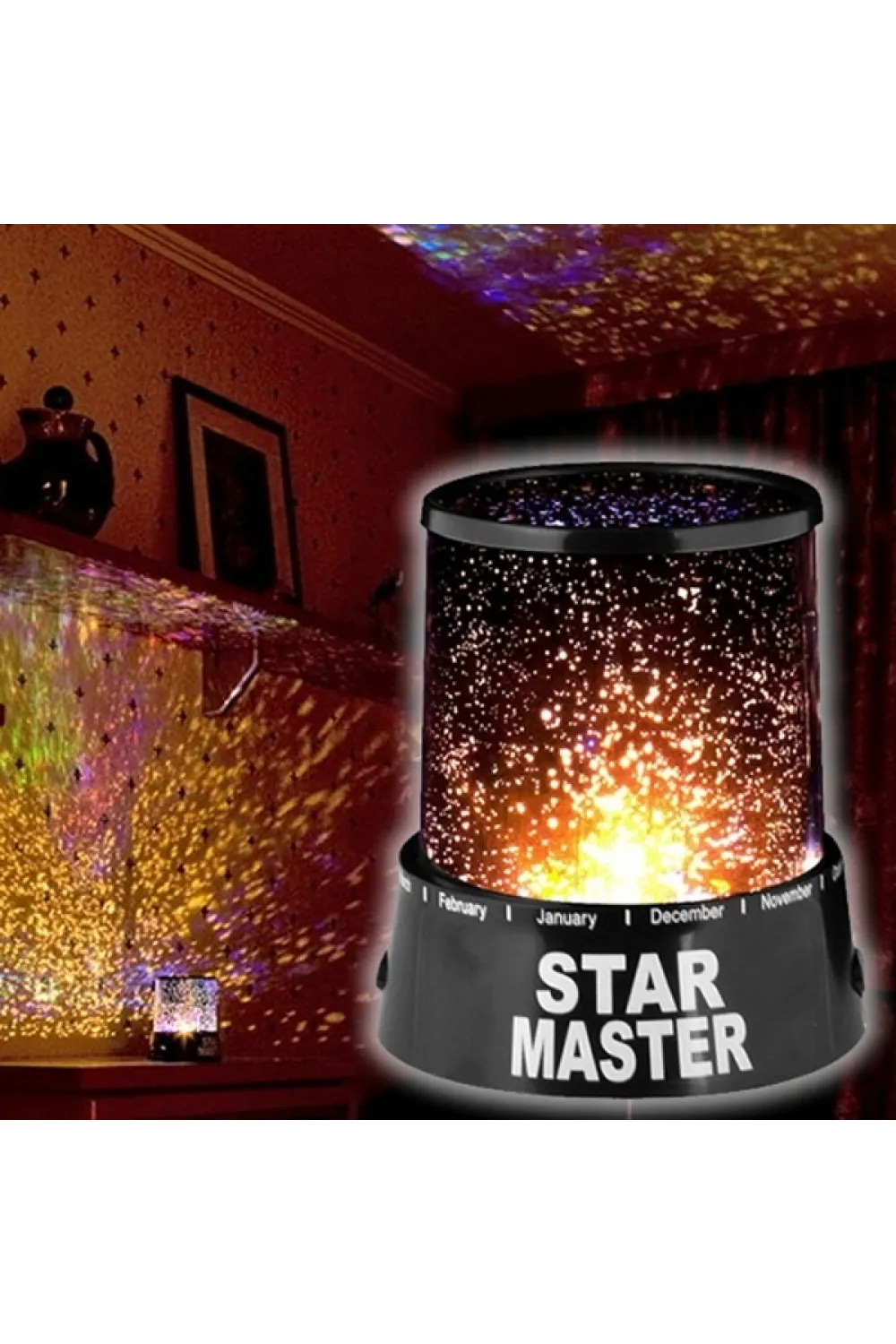 Duvara Işık Yıldız Yansıtan Star Master Gece Lambası