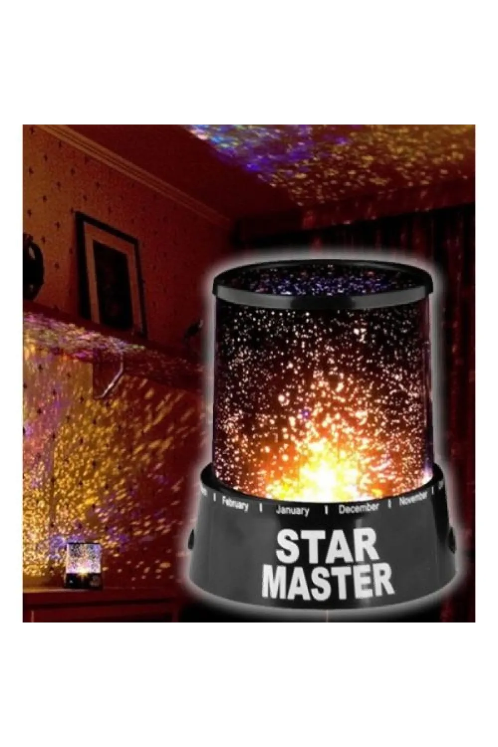 Duvara Işık Yıldız Yansıtan Star Master Gece Lambası