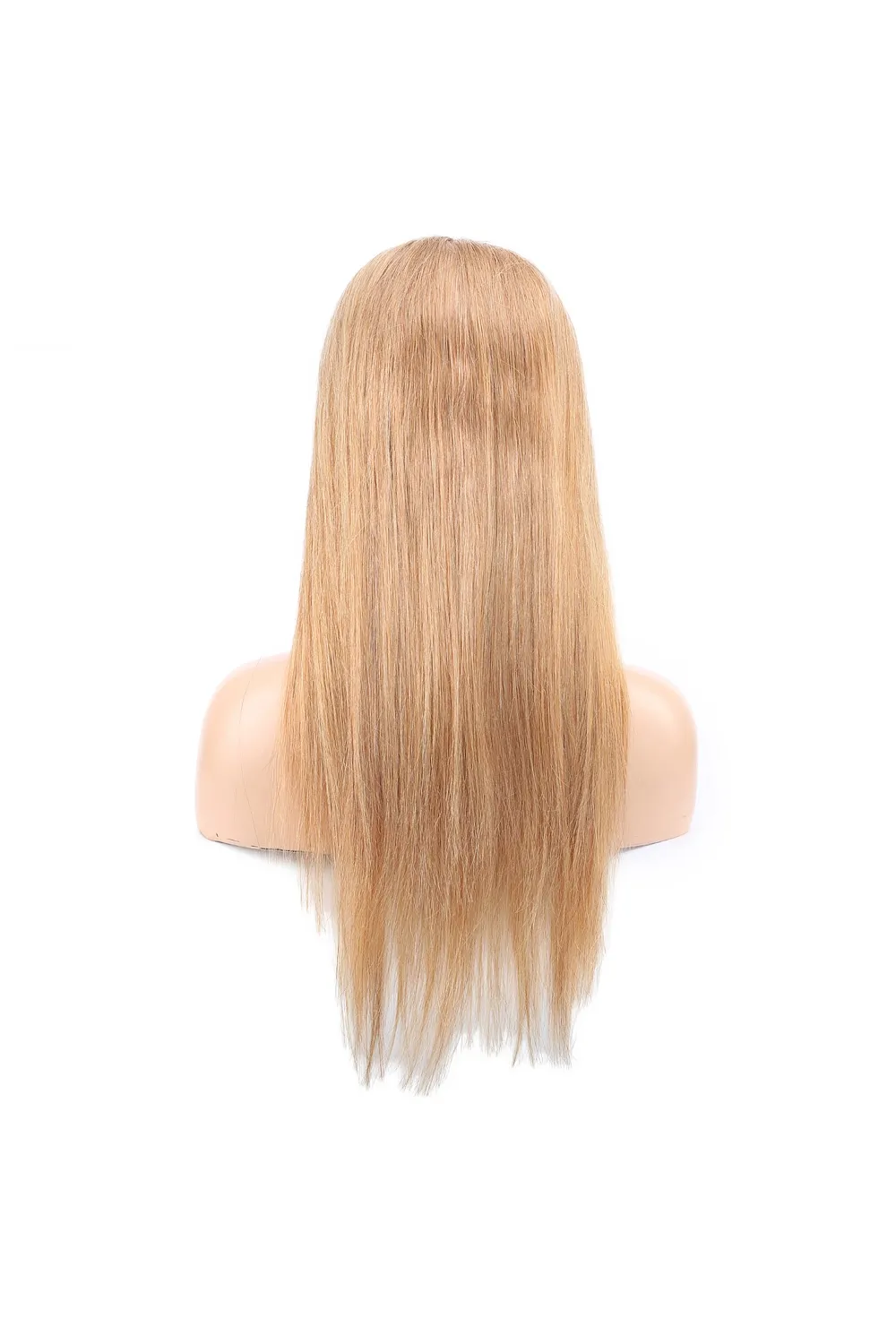 Düz Front Lace Gerçek Tül Peruk - Altın Karamel - 60-65cm