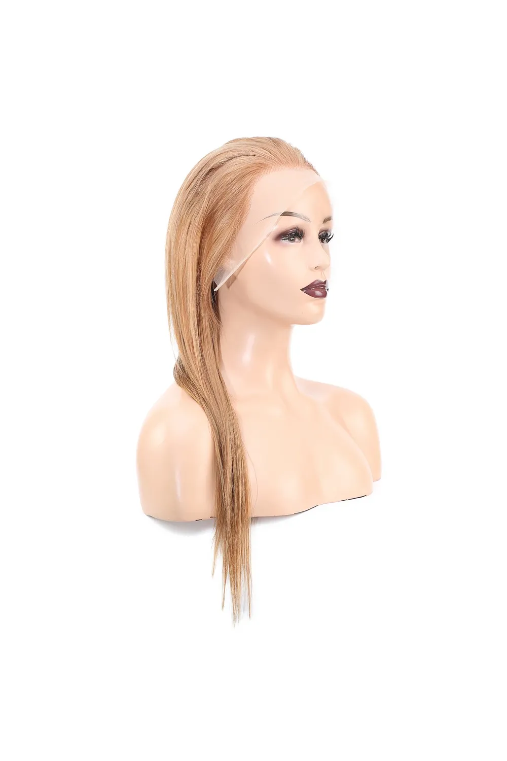 Düz Front Lace Gerçek Tül Peruk - Kumral - 60-65cm