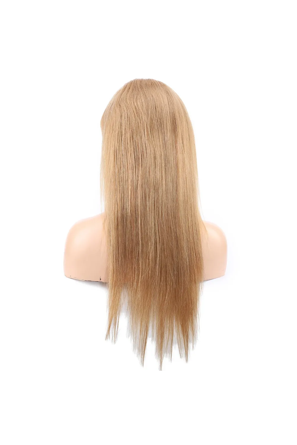 Düz Front Lace Gerçek Tül Peruk - Sıcak Karamel - 60-65cm