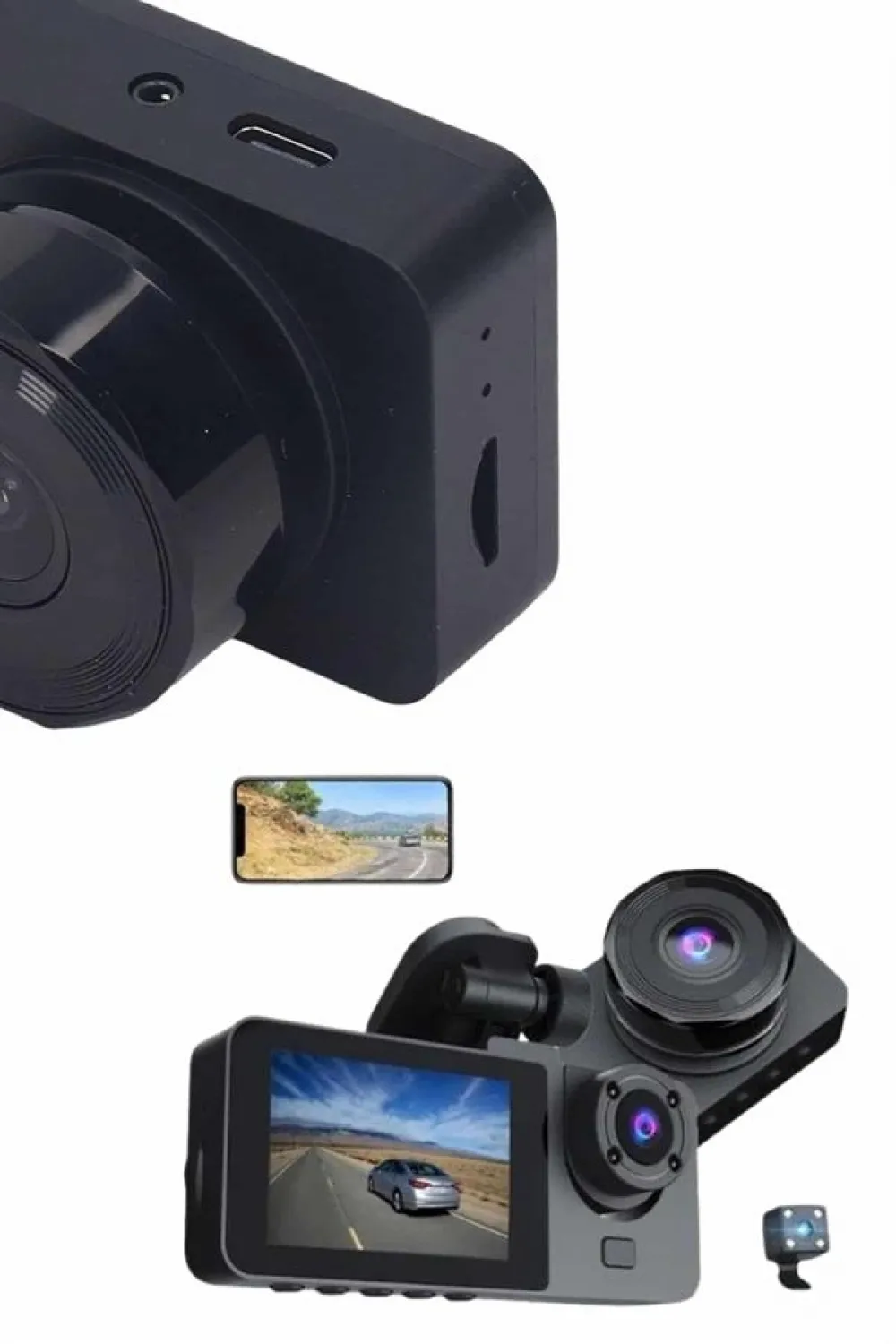 Dvr Araç İçi Kamera Hareket Algılayabilen 1080p Carplay Video Kaydedici