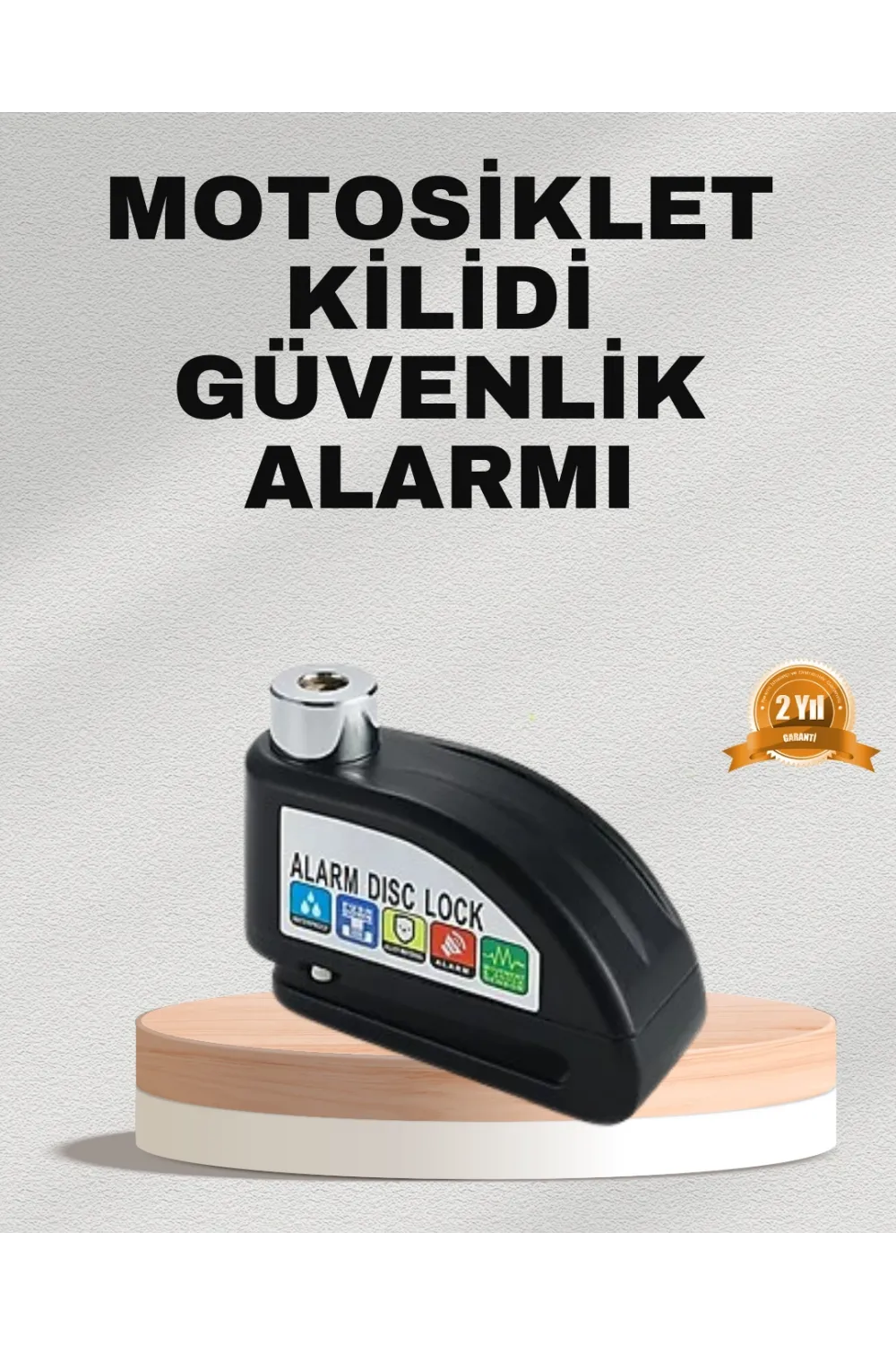 Ekonomik Alarm Disk Kilidi Motosiklet Scooter Bisiklet Güvenlik