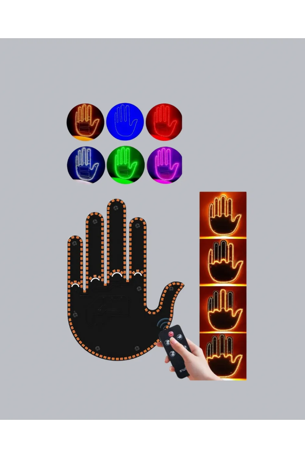 El Hareketiyle Kontrol Edilen 176 Led Amber Güvenlik Lambası