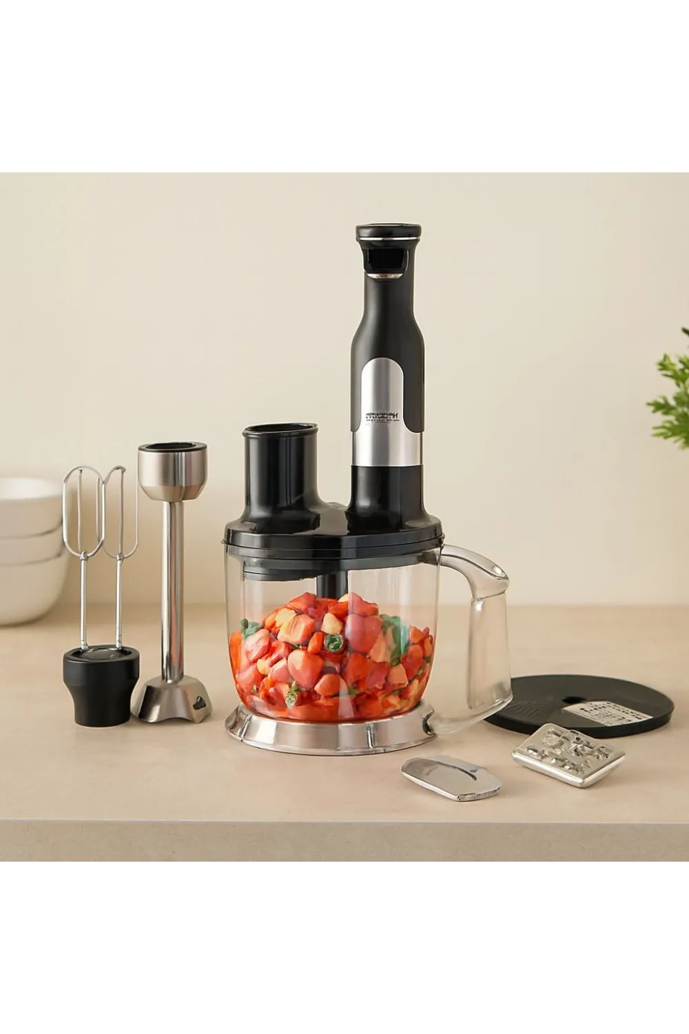 El Multi Blender Seti - 2 Hız, Paslanmaz Çelik Bıçak, 2 L Hazneli