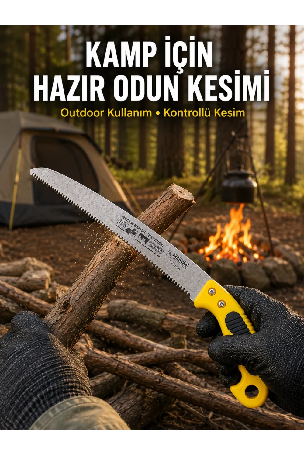 El Tipi Bahçe Bıçkısı Dayanıklı Çelik Kesim Testeresi