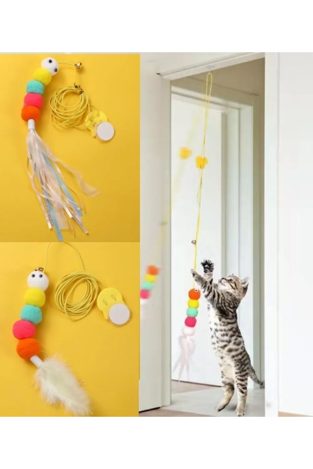 Elastik Kendinden Yapışkanlı Solucan Kedi Oltası