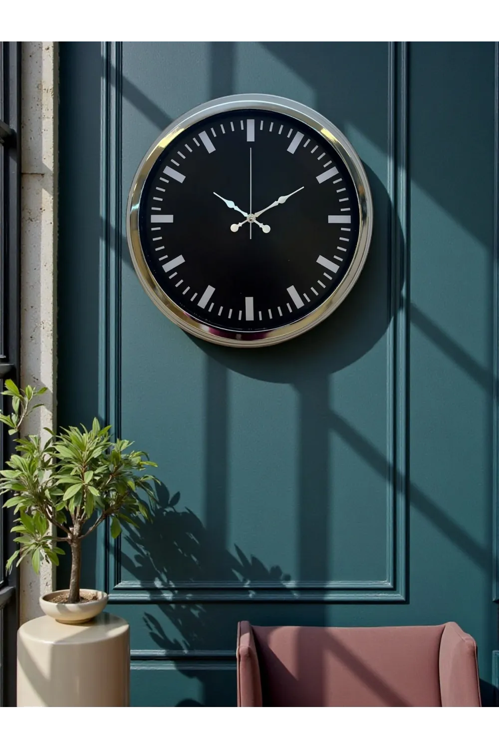 Elegance 40 Cm Metal Dekoratif Duvar Saati