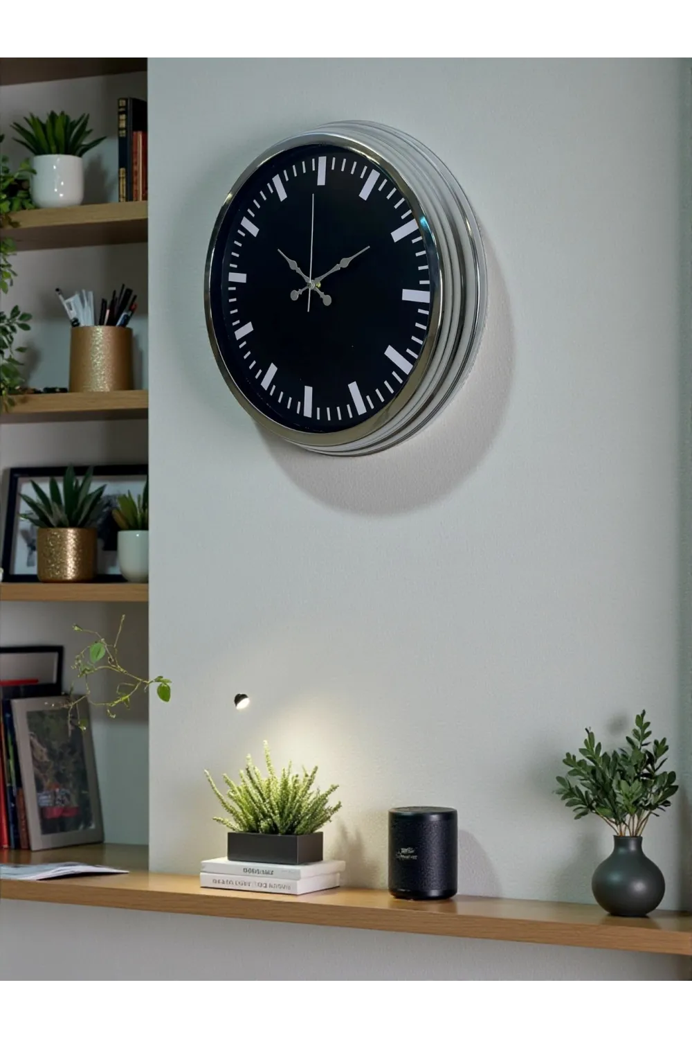 Elegance 40 Cm Metal Dekoratif Duvar Saati
