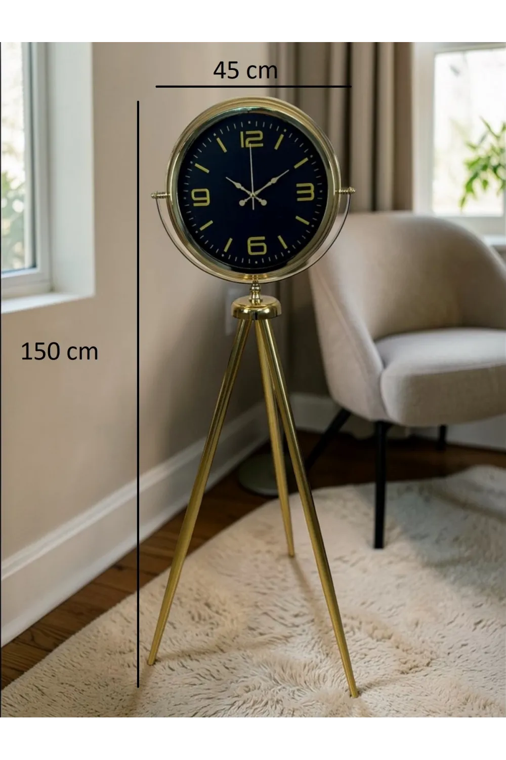 Elegance Tripod Gold Ayaklı Saat