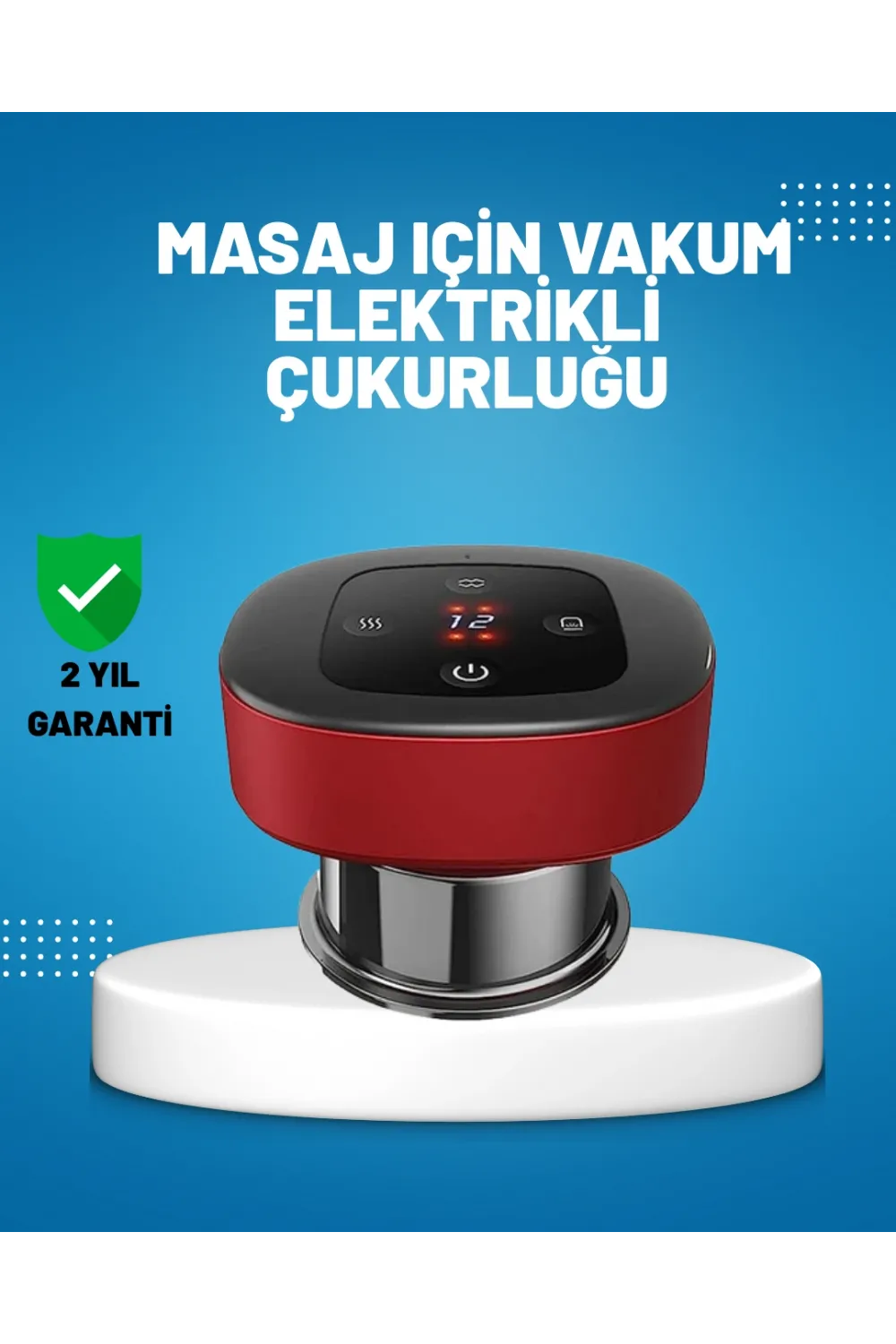 Elektrikli Vakumlu Çukurluk Masaj Aleti Isıtmalı Ve Kırmızı Işıklı Terapi Seti