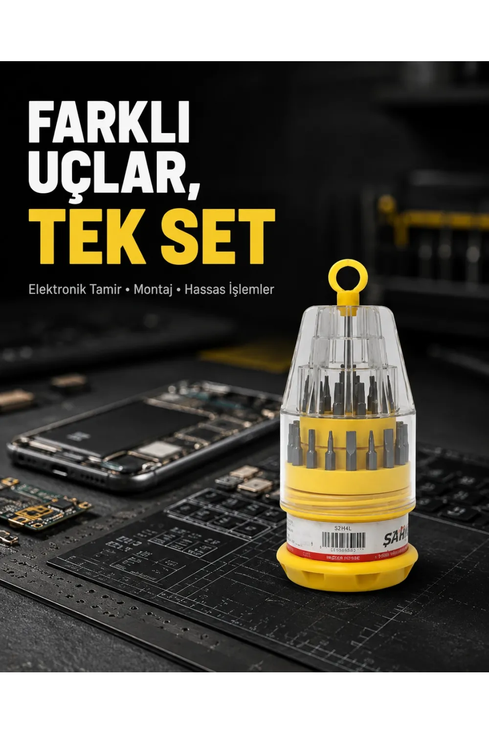 Elektronik Tamir Tornavida Seti Ateşe Dayanıklı Ve Ergonomik