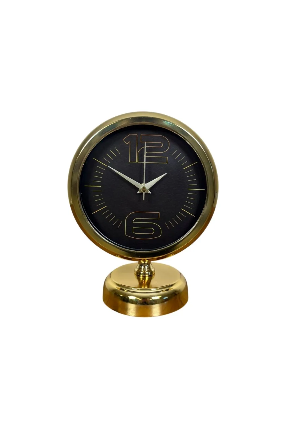 Elite Black Gold 25 x 20 Cm Metal Masa Saati