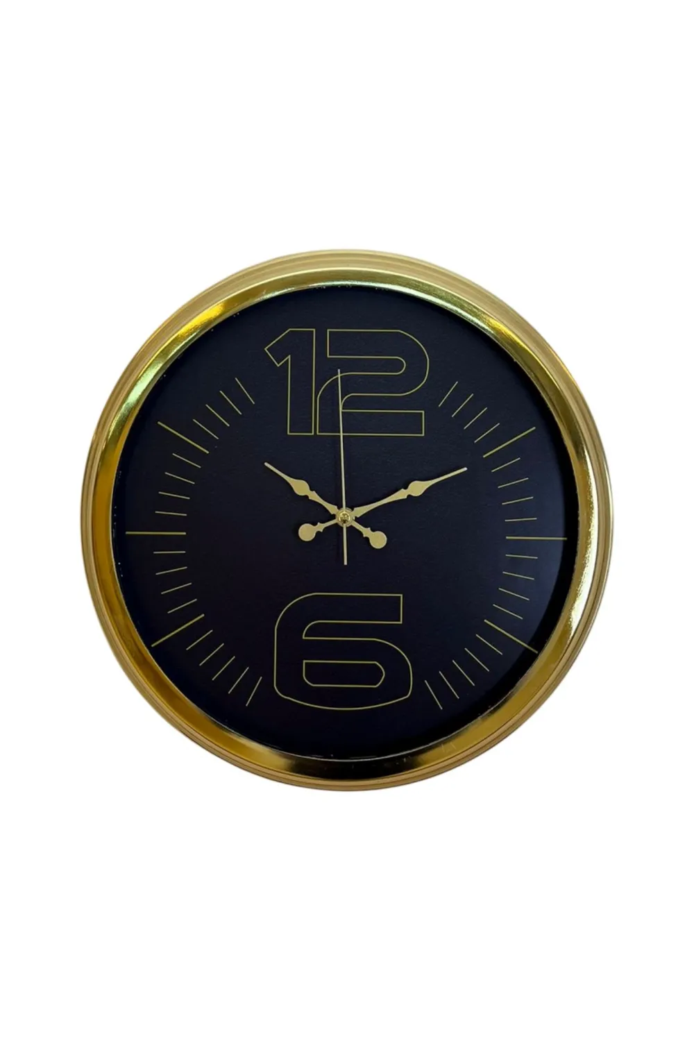 Elite Luxury Gold 40 Cm Metal Duvar Saati