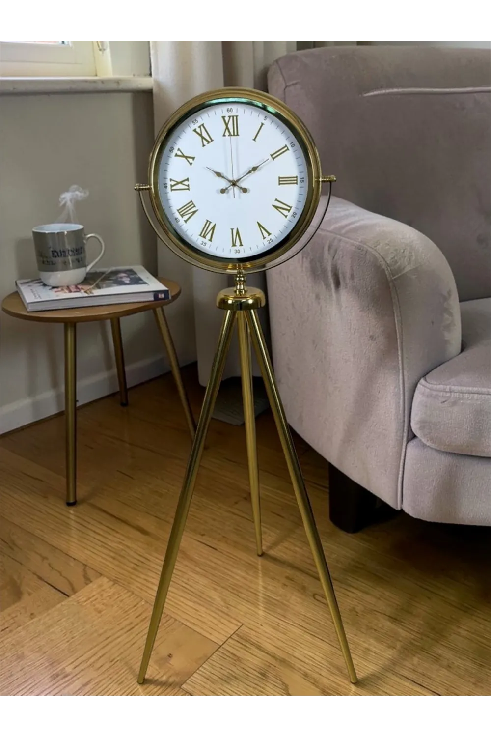 Elite Roma Rakamlı Gold Tripod Ayaklı Saat