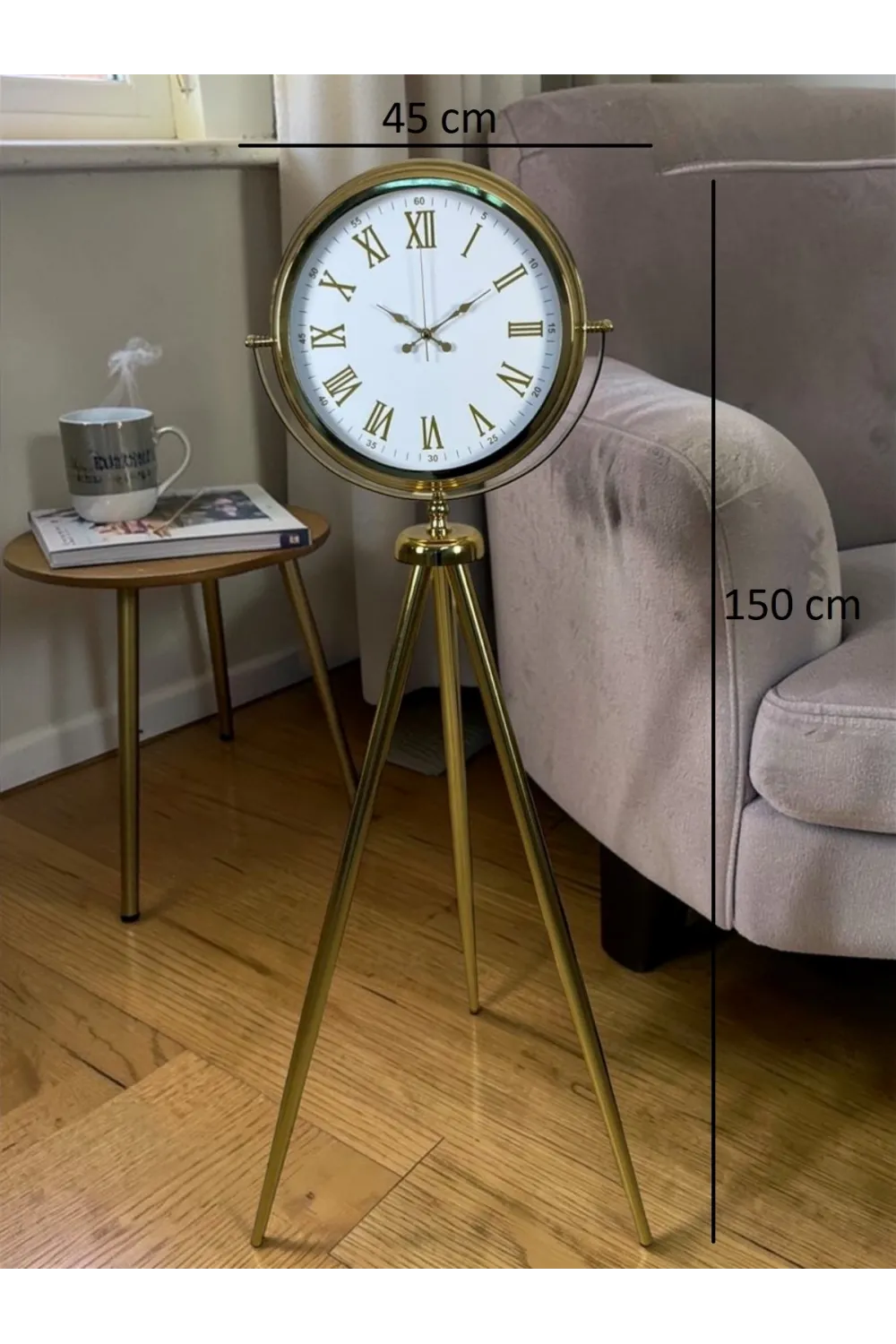 Elite Roma Rakamlı Gold Tripod Ayaklı Saat