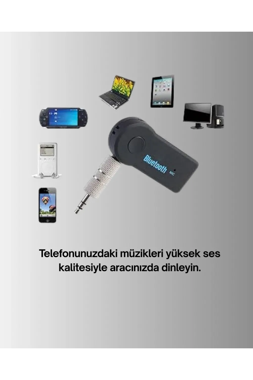 Eller Serbest Özellikli Bluetooth Aux Araç Kiti