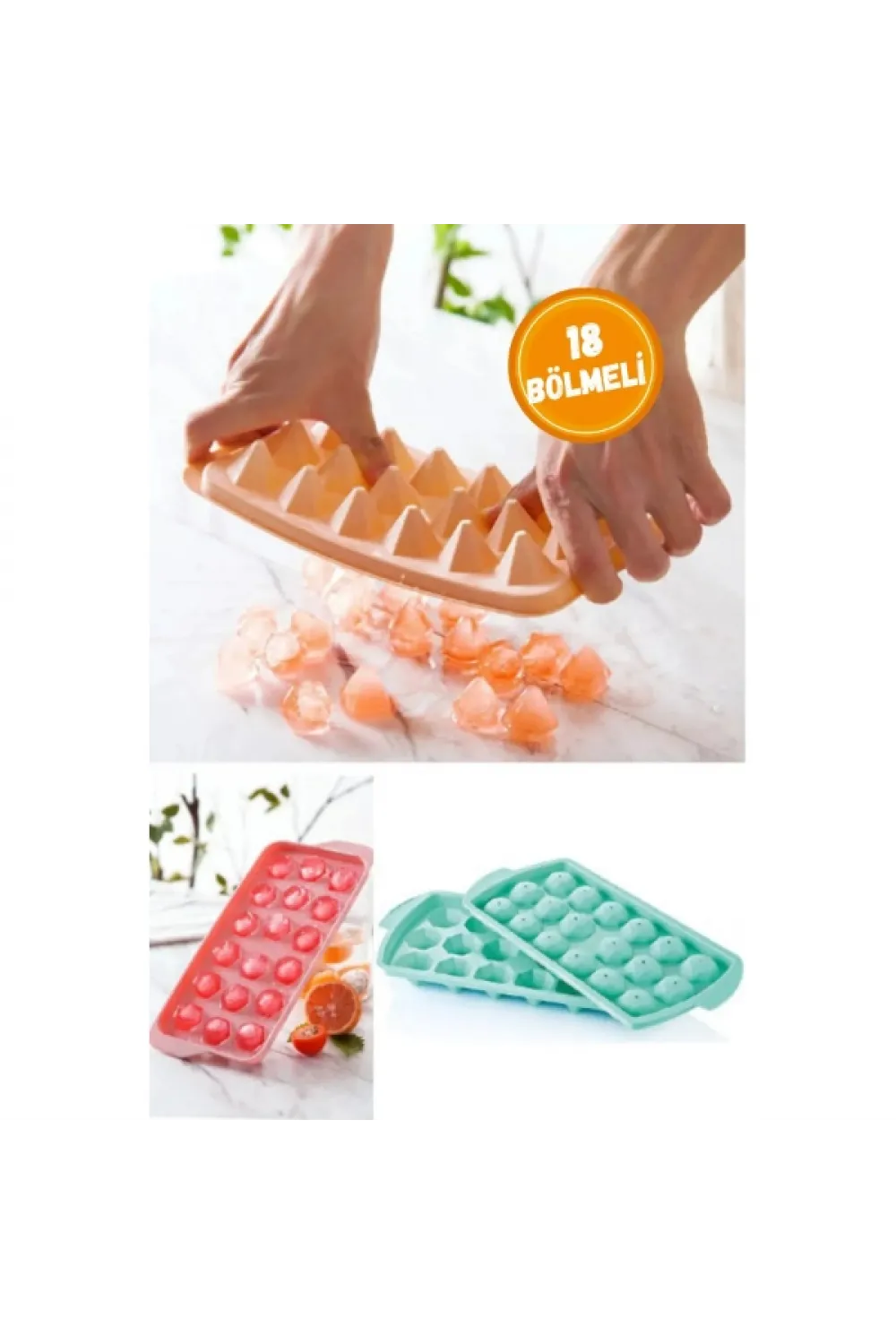 Elmas 18 Bölmeli Buz Kalıbı