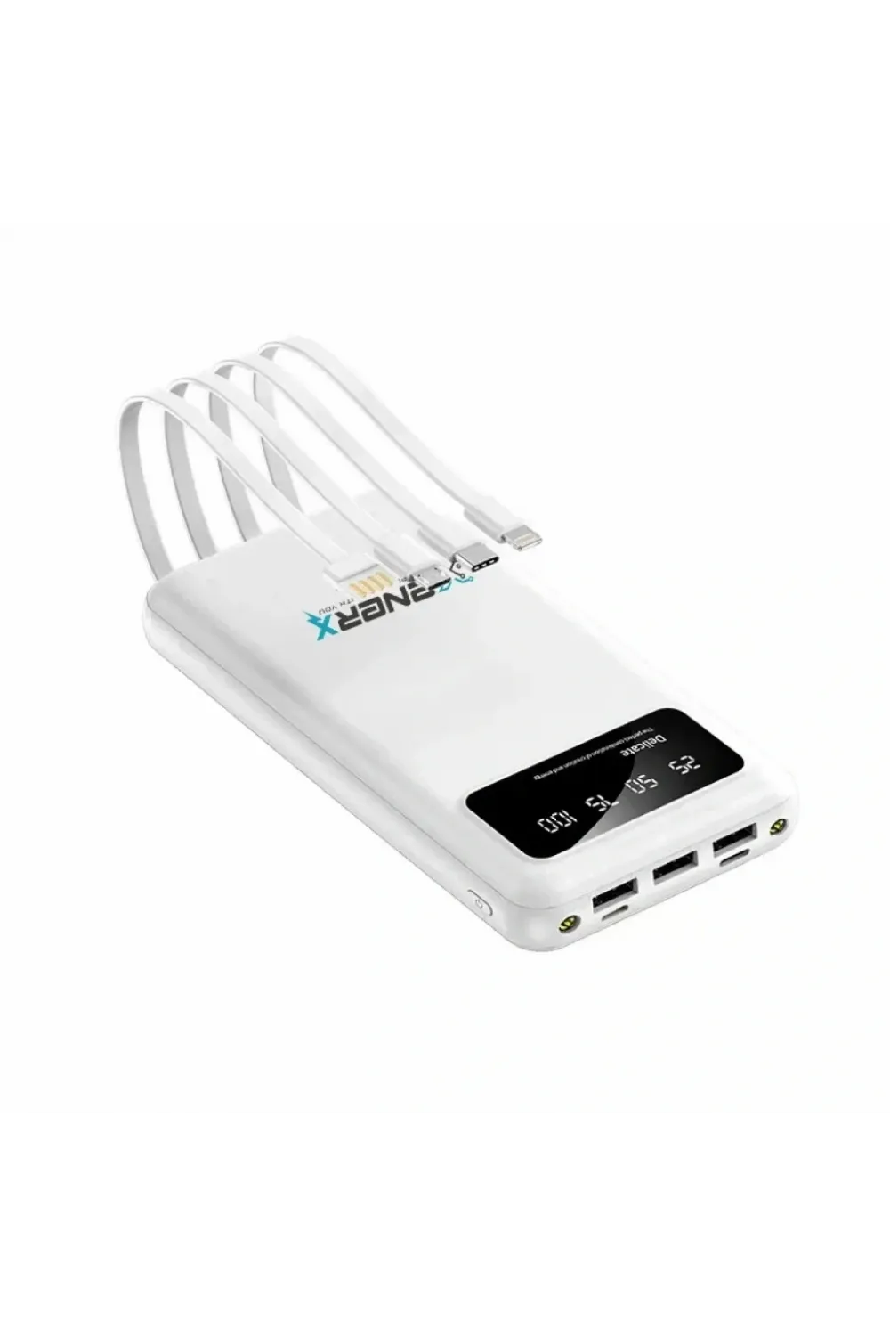 Enerx Enr-p20dc 20000 Mah 2.1 Amper Dahili Kablolu Powerbank Siyah