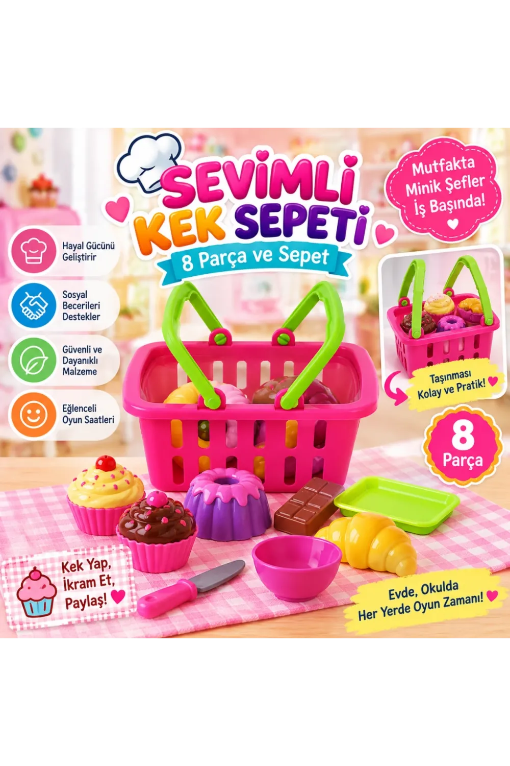 ENF-39220 Sevimli Kek Sepeti
