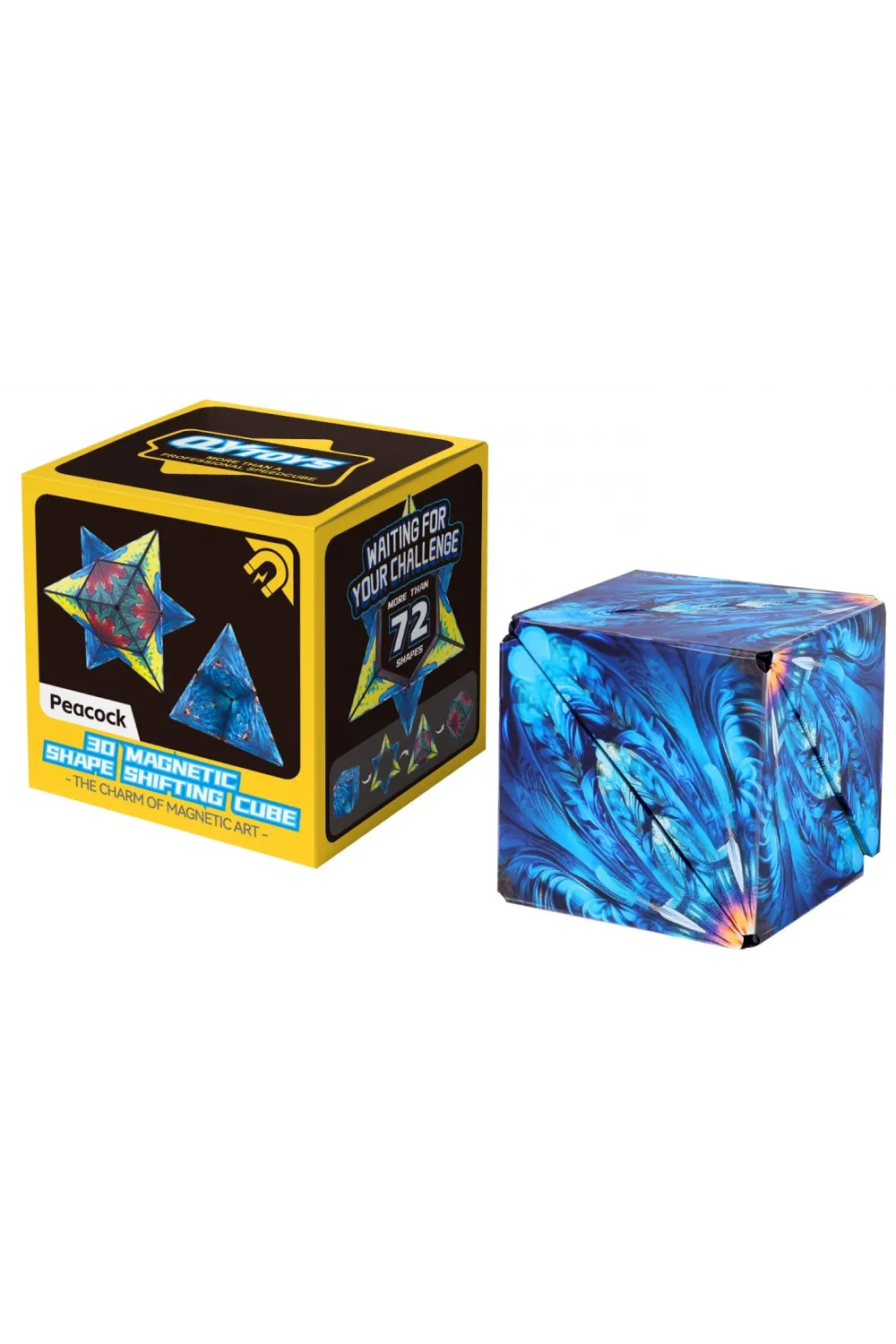 EQY10020 QY 3D MAGNETİC SHAPE SHİFTİNG CUBE PEACOCK