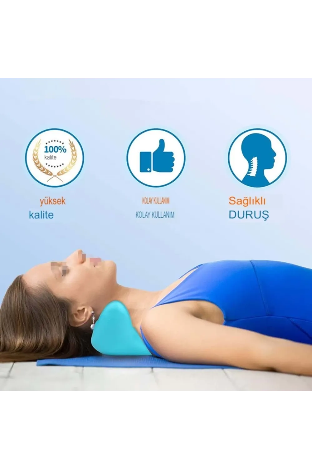 Ergonomik Boyun Masaj Yastığı – Servikal Traksiyon Destekli, Omurilik Ortopedik Yastık
