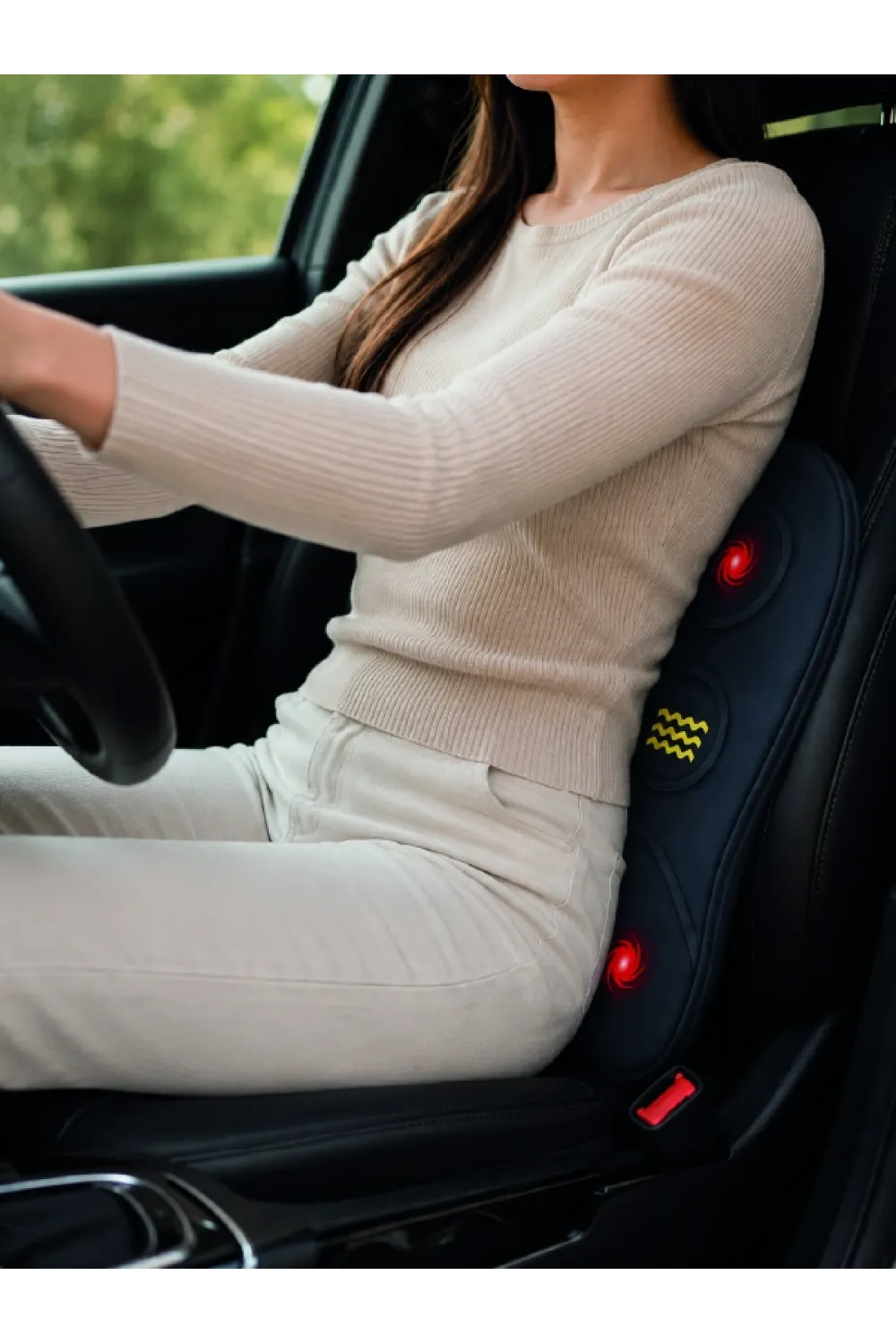 Ergonomik Isıtmalı Bel Masaj Minderi Sırt Destek Minderi