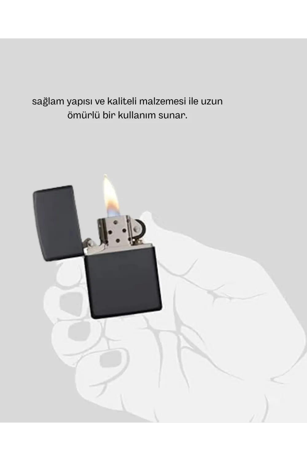 Ergonomik Metal Çakmak Mat Kaplamalı Ve Şık Tasarımlı Aksesuar
