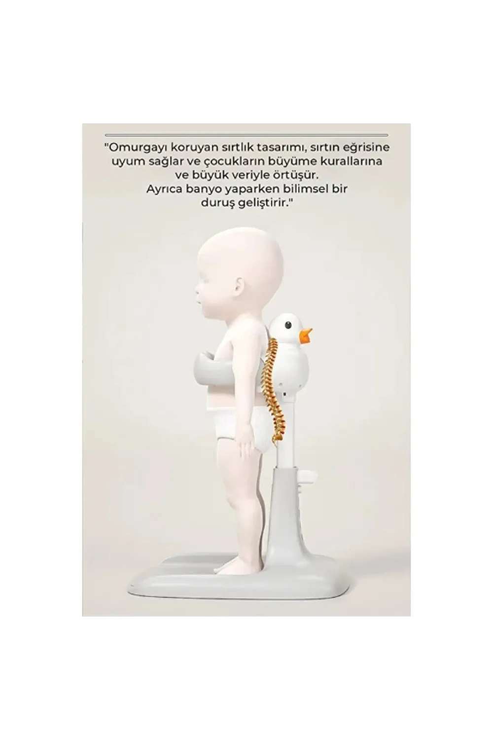 Ergonomik Ördekli Bebek Banyo Yıkama Yardımcısı