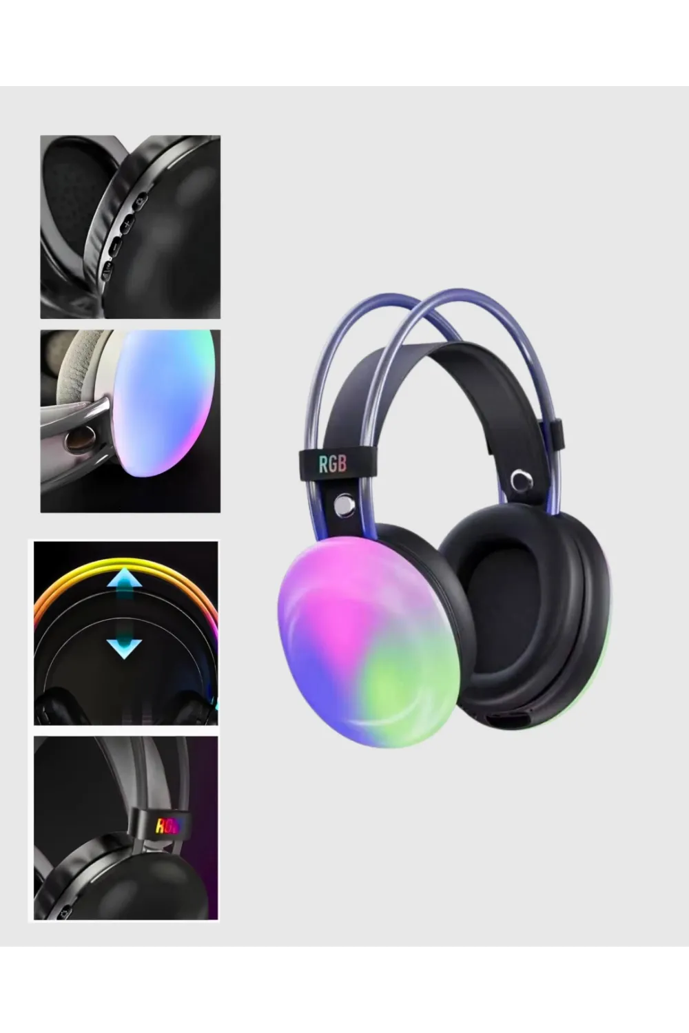 Ergonomik Rgb Bluetooth Kulaklık 3d Ses Yeni Nesil