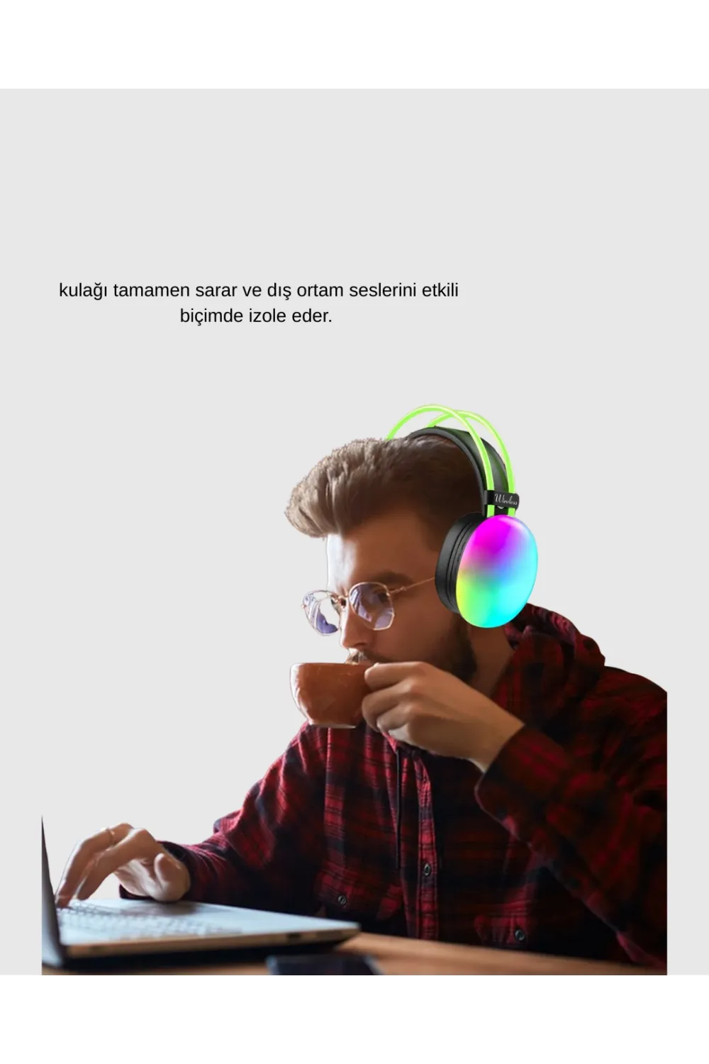 Ergonomik Rgb Bluetooth Kulaklık 3d Ses Yeni Nesil