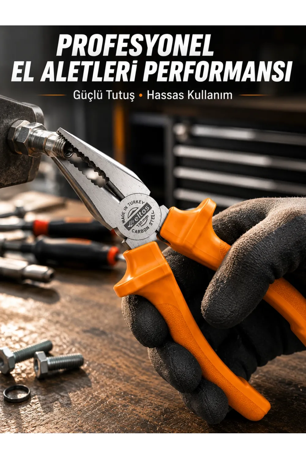 Ergonomik Saplı Hassas Kavrama Dövme Çelik Pense