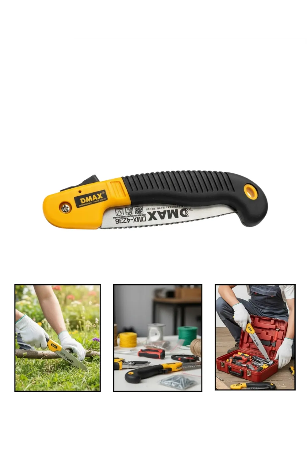 Ergonomik Saplı Katlanabilir Budama Testeresi