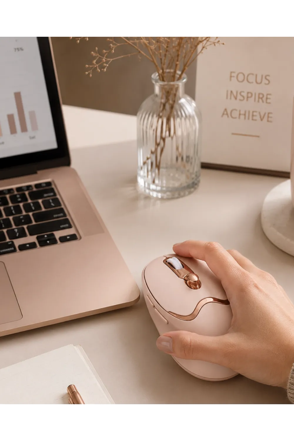 Ergonomik Tasarımlı Kablosuz Mouse Bluetooth Ve Usb Alıcılı