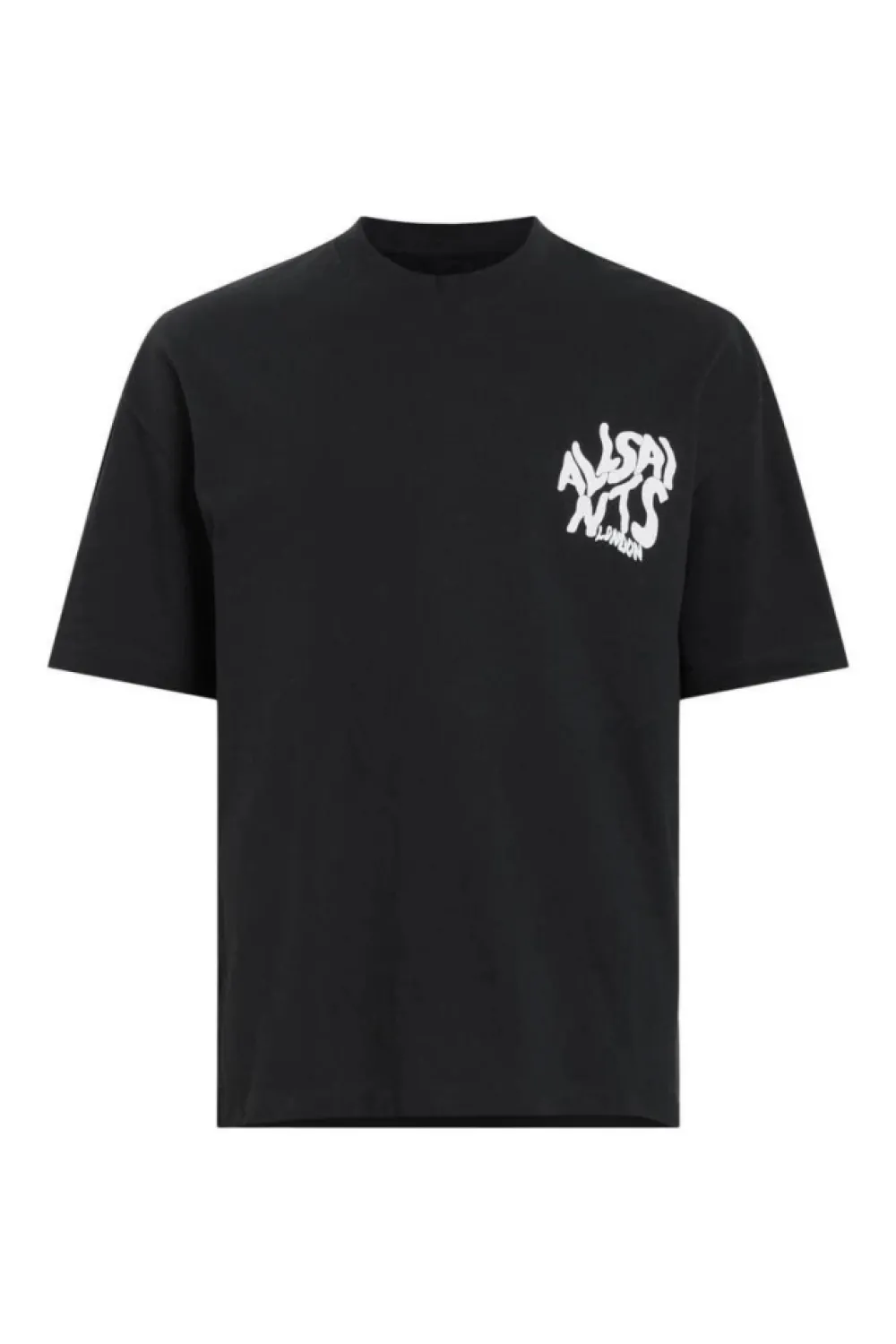 Erkek Baskılı Oversize T-shirt - Siyah