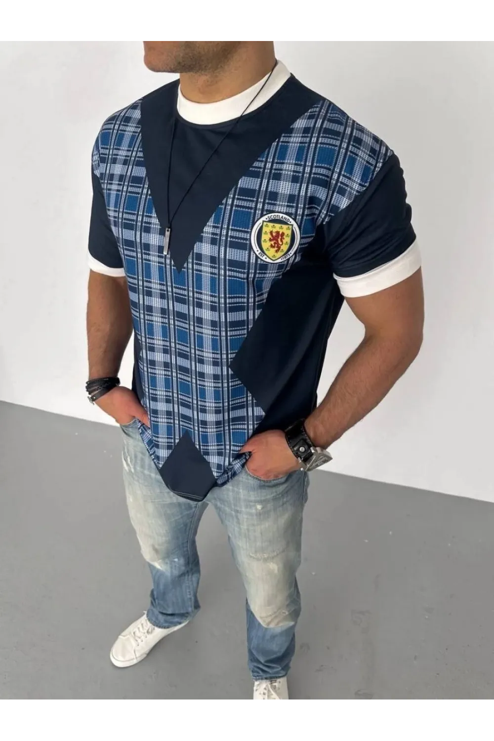 ERKEK Bisiklet Yaka Baskılı Kısa kol Oversize T-Shirt - Siyah