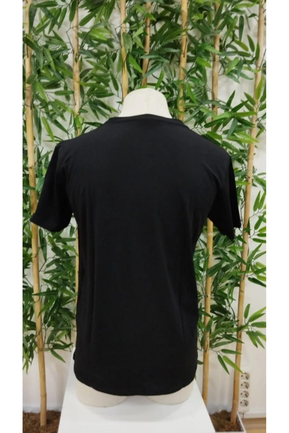 Erkek Bisiklet Yaka Kedi Baskılı Süprem T-shirt
