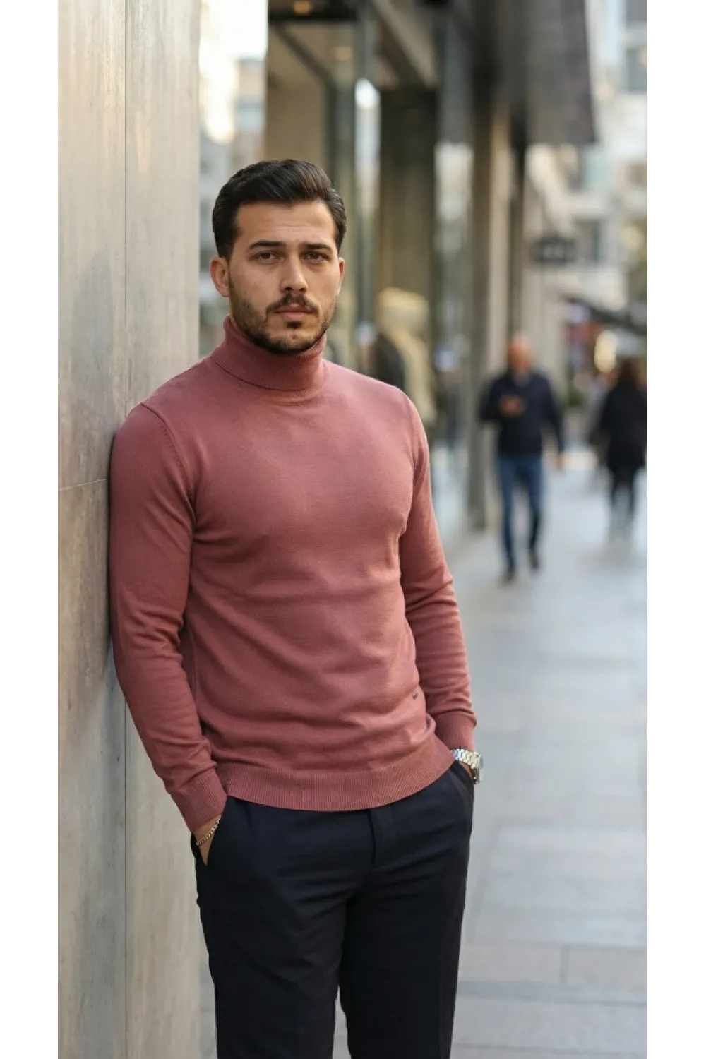 Erkek Boğazlı Yaka Uzun Kollu Triko