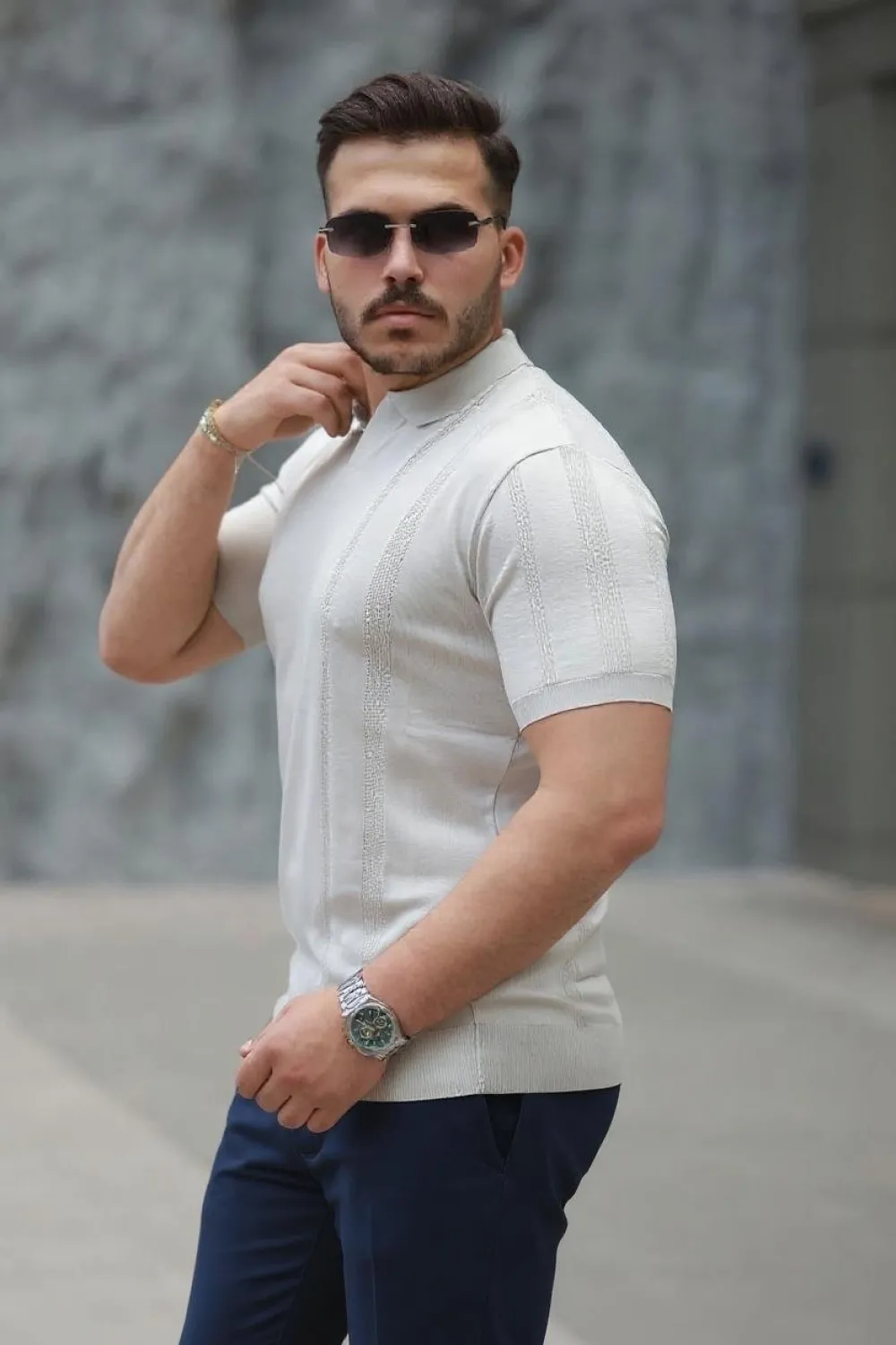 Erkek Hemşire Yaka Kısa Kollu Tişört