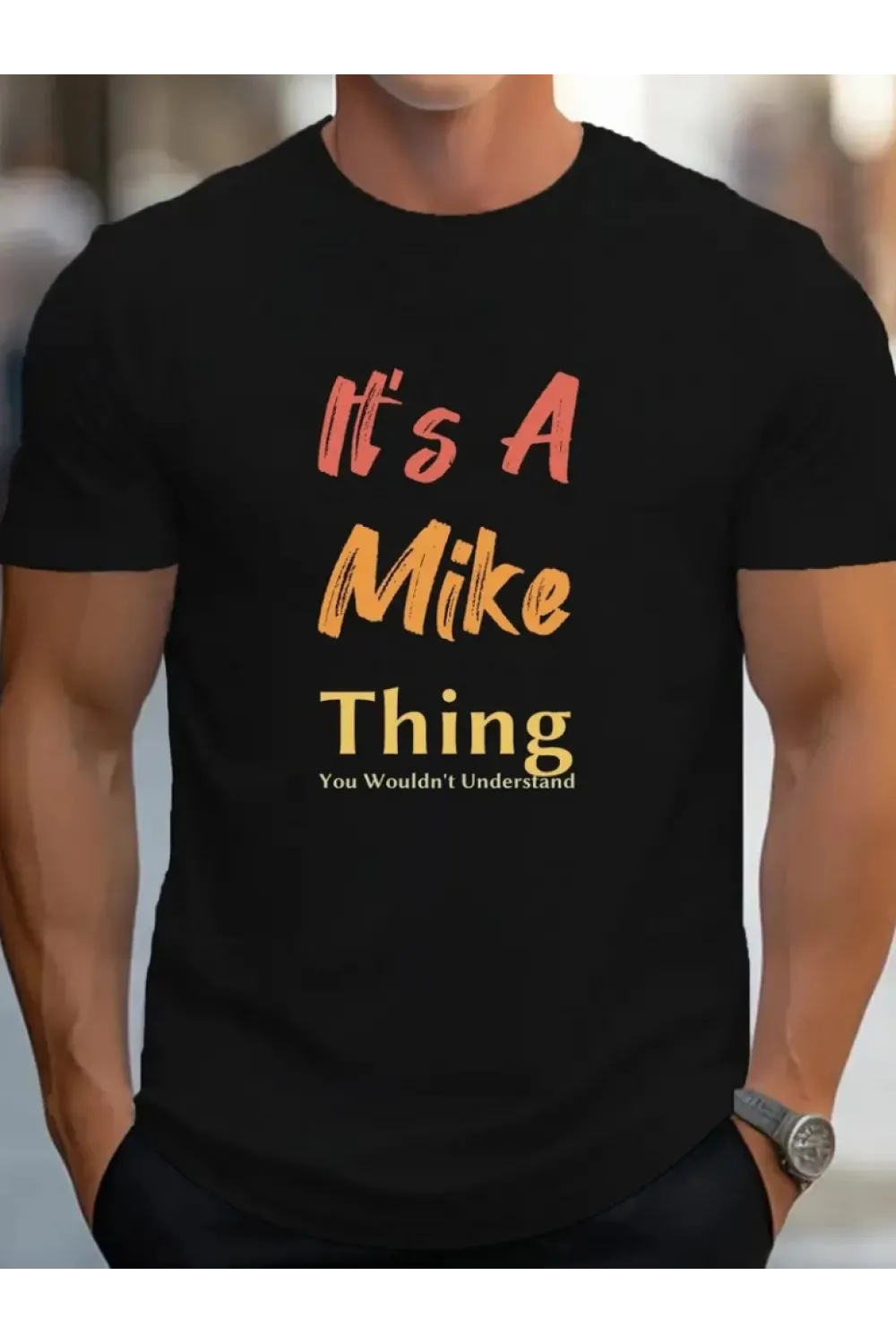 Erkek It Is A Mike Thing Baskılı Erkek T-shirt
