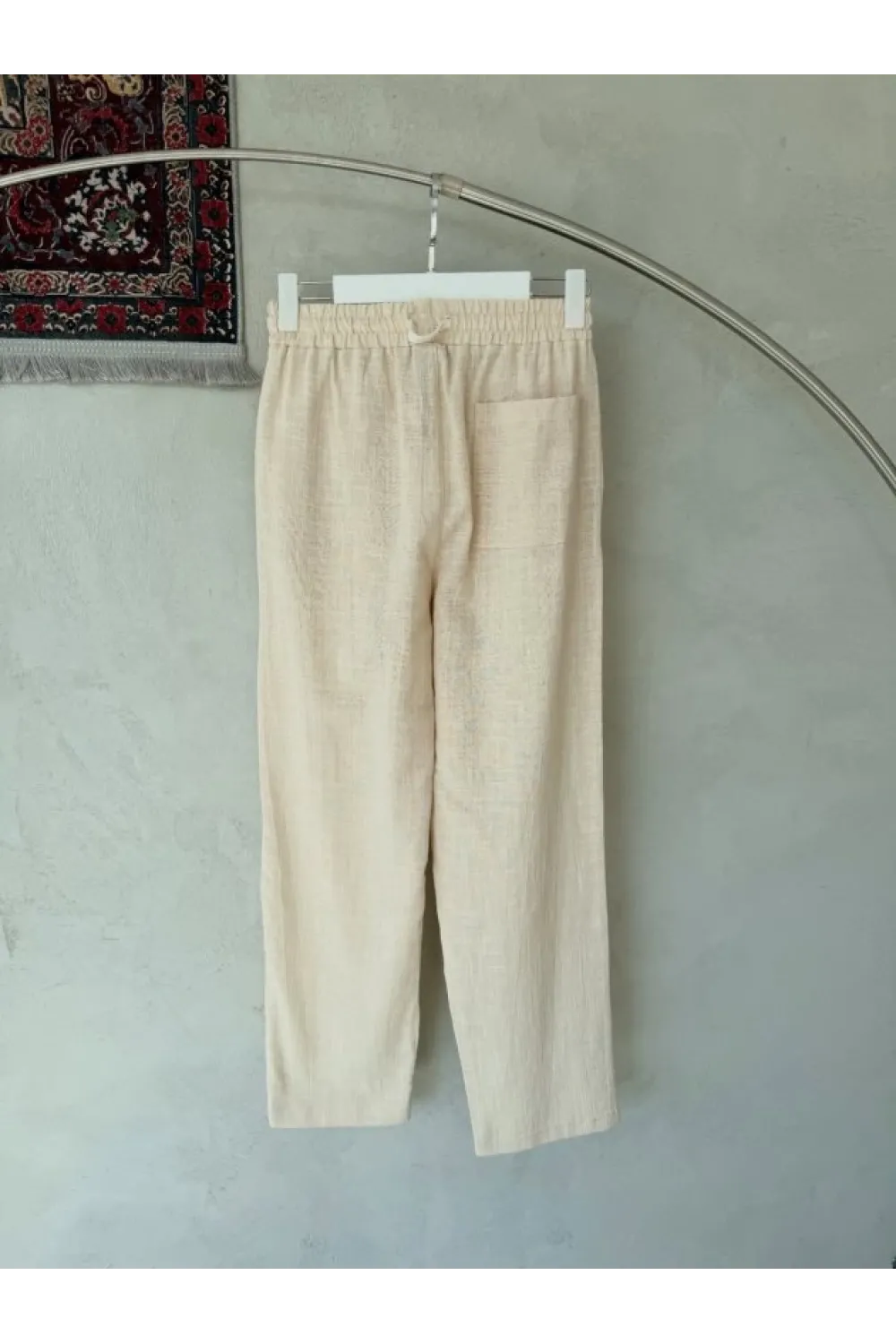 Erkek İthal Yıkamalı Keten Pantolon