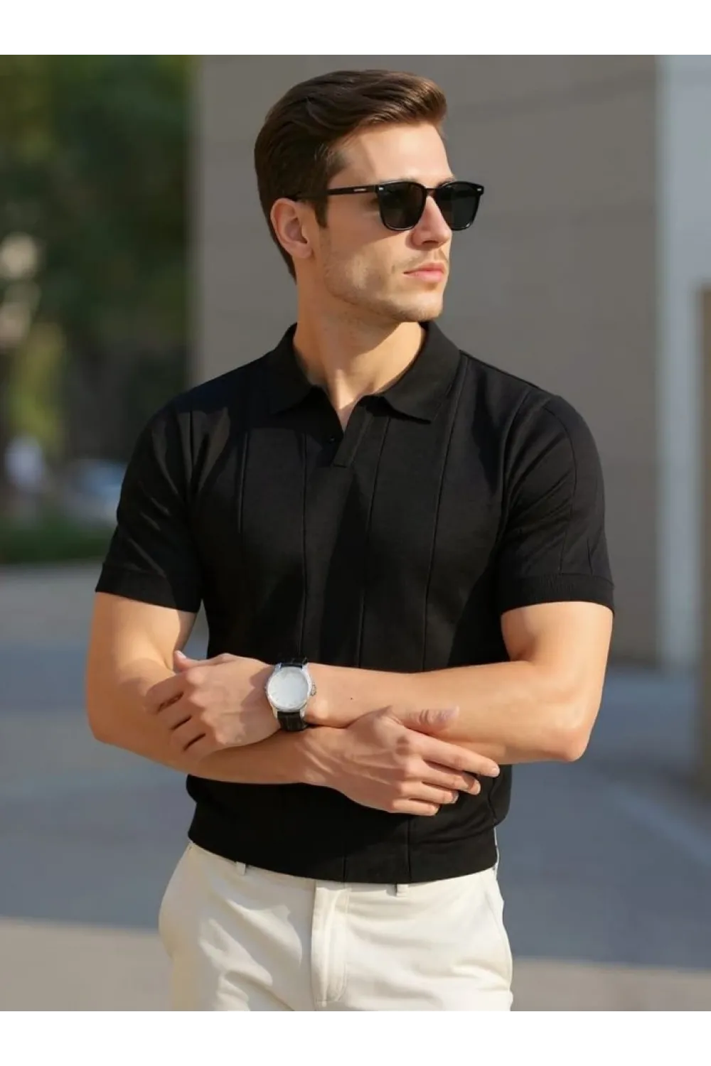 Erkek Kısa Kollu Polo Yakalı Triko Tshirt