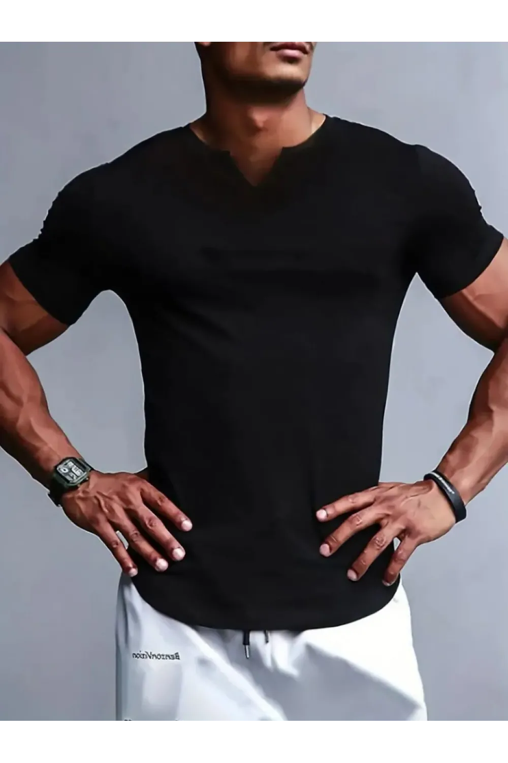 Erkek Kısa Kollu V Yaka Süprem T-shirt
