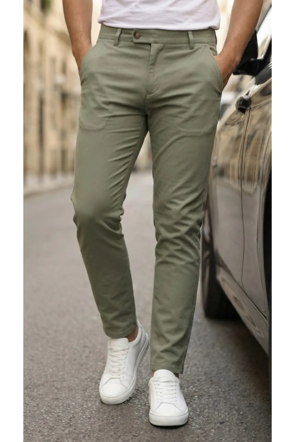 Erkek Slim Fit Dilli Kumaş Pantolon