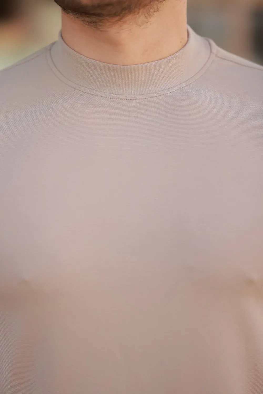 Erkek Yarım Balıkçı Yaka Kısa Kollu T-shirt