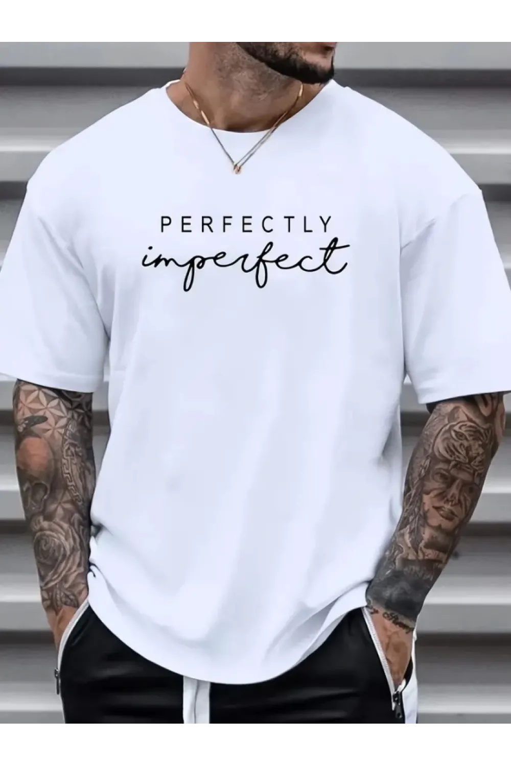 Erkekler Için PERFECTLY Günlük Tişört - Beyaz